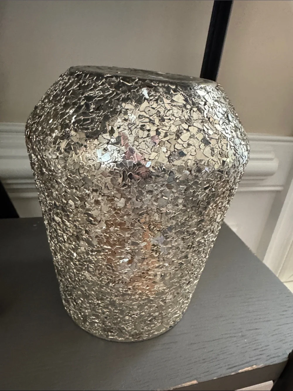 Gold Mosaic crushed mirror Vase